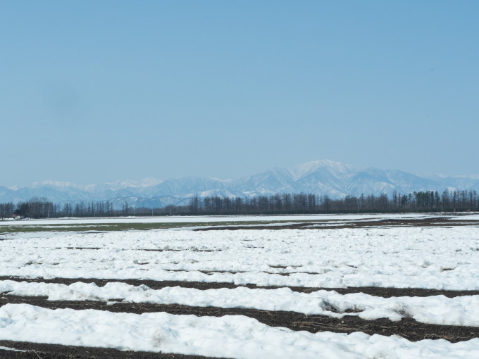 春のホカポカ陽気で、雪どけが進む中札内村の農村風景。_f0276498_19592312.jpg