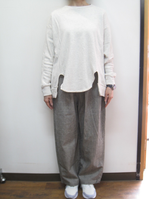 ＮＡＲＵ（ ナル ）先染めリネン綿チェック ノッポパンツ ＢＥＩＧＥｘＢＬＡＣＫ : readymade BLOG