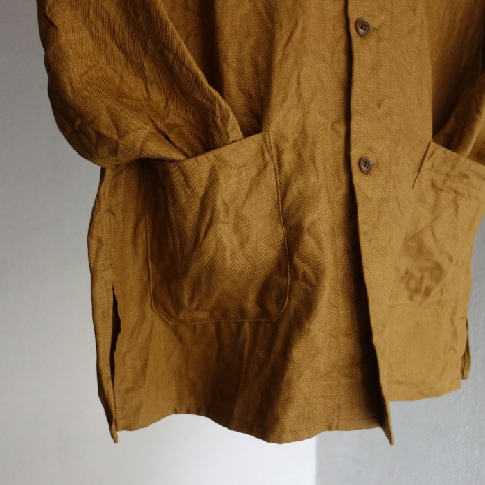 商品入荷のお知らせ / classic artisanal heavylinen shirt jacket_e0130546_17411527.jpg