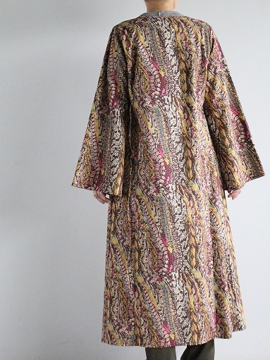 NEEDLES　Wrap Dress - India Cotton Broadcloth / Printed - Brown Jungle_b0139281_15222246.jpg
