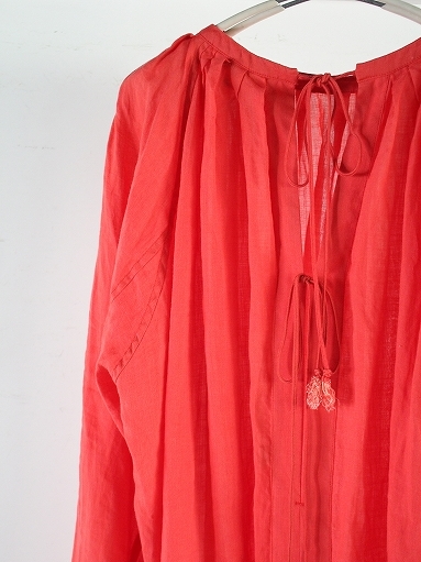 unfil　tumbled ramie voile smock blouse / red_b0139281_17025635.jpg
