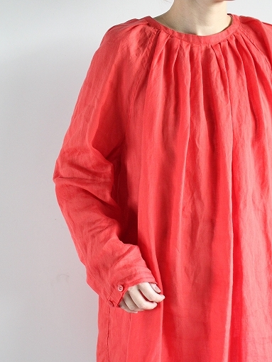 unfil　tumbled ramie voile smock blouse / red_b0139281_17032120.jpg