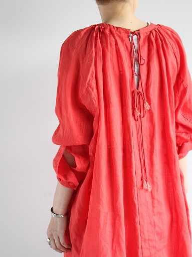 unfil　tumbled ramie voile smock blouse / red_b0139281_17032190.jpg