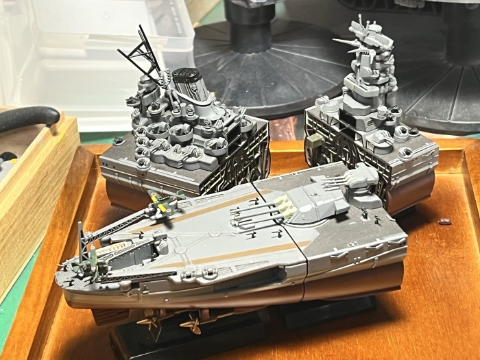 戦艦大和捷1号作戦　1/700　タカラ連斬模型シリーズ 　軽巡矢矧追加_c0223634_23305501.jpg