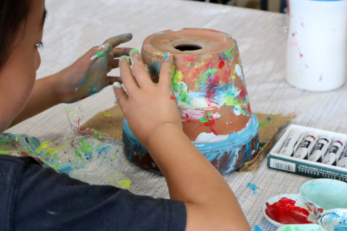 やと子ども美術教室　～ 植木鉢に描くⅡ ～_e0222340_15363947.jpg