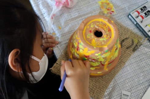 やと子ども美術教室　～ 植木鉢に描くⅡ ～_e0222340_15364685.jpg