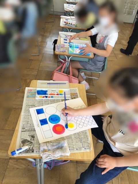 稲沢市の丸甲小学校で絵画指導の授業をおこないました。4年生_f0373324_10384695.jpg