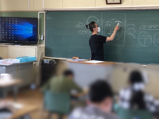 稲沢市の丸甲小学校、5年生で絵画指導の授業をおこないました。_f0373324_10390080.jpg