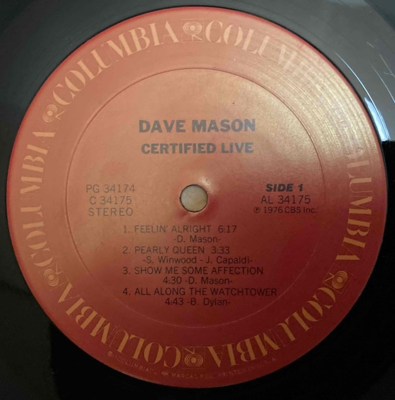 Dave Mason 最終回　　　Certified Live_d0335744_11013201.jpg