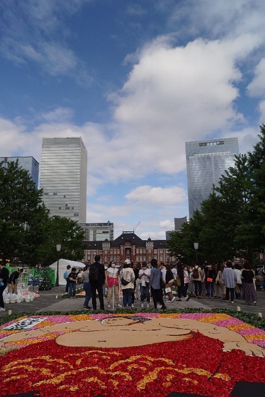TOKYO FLOWER CARPET（バラの花絵）と空_a0355365_21554780.jpg
