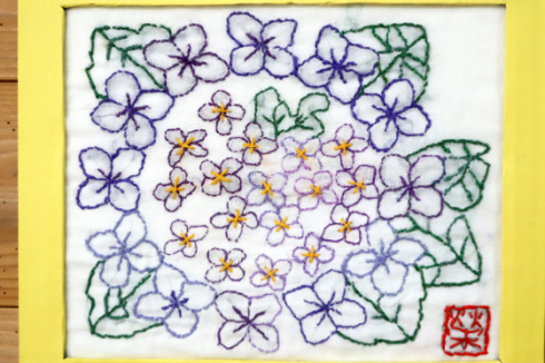 刺繍　～ 紫陽花 ～_e0222340_17485985.jpg