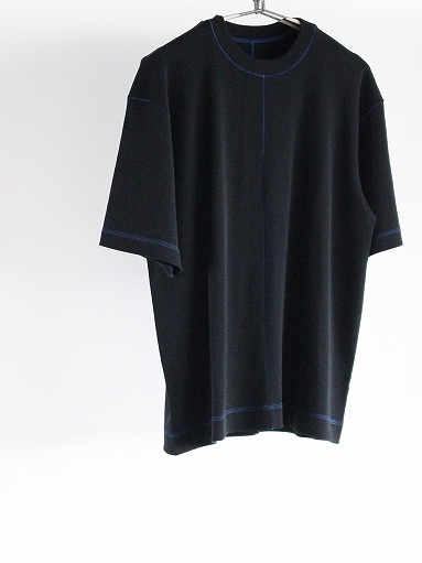 Cale　High Twist Smooth Crew Neck T-shirt / Black×Blue (PRODUCTS FOR US)_b0139281_12271825.jpg