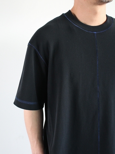 Cale　High Twist Smooth Crew Neck T-shirt / Black×Blue (PRODUCTS FOR US)_b0139281_12280060.jpg