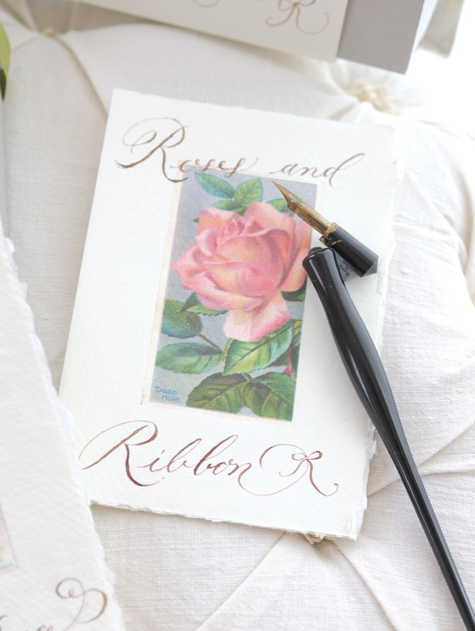 La Vie en Rose と Rose & Ribbonのカリグラフィー ⁡_a0157409_07291375.jpeg