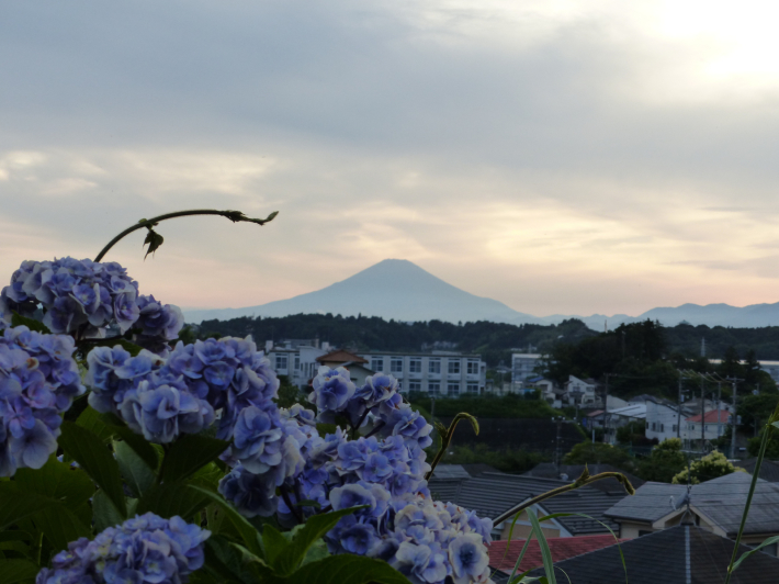 夏の富士山がよく見えた夕方_f0296312_17235673.jpg