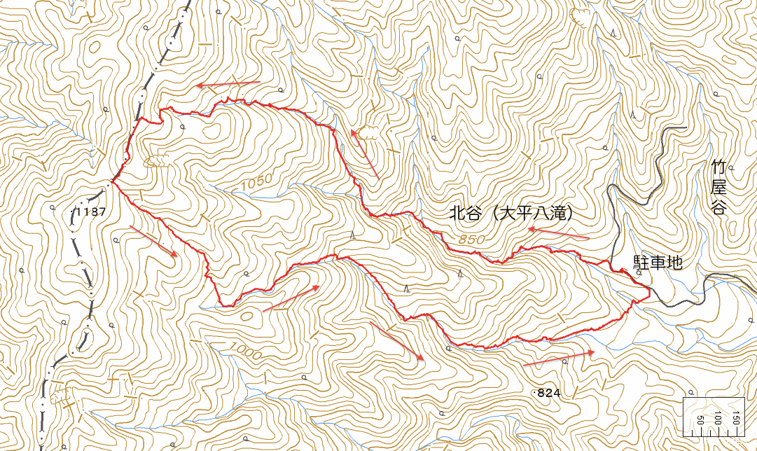 名渓の陰に隠れる秀渓…粕川北谷（大岩谷）左俣_c0359615_16234470.gif