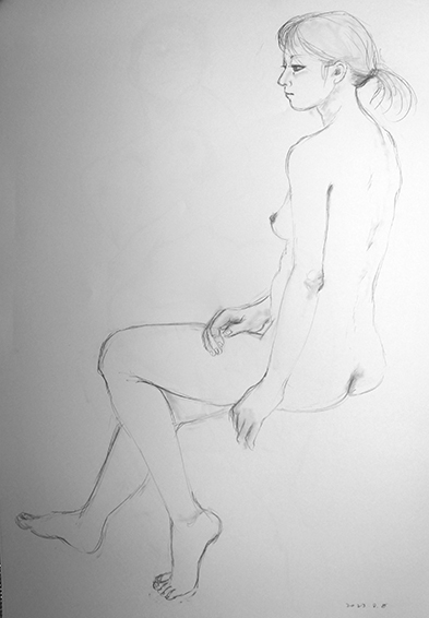 裸婦素描 nude sketch　大きさB2 _b0021594_04475594.jpg