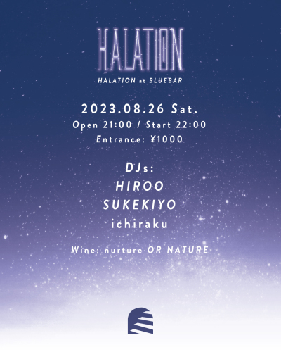 8/26(土) HALATION at BLUE BAR_f0163328_00315996.jpg