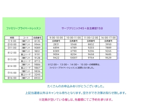 ２０２３年９月２３日テニスの日イベント抽選結果_b0158200_19150094.jpg