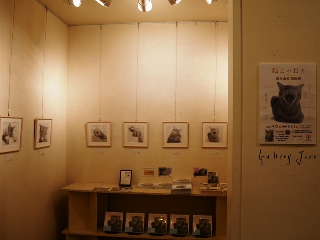 ねこのおと Cat Sounds 西方由美原画展 長崎次郎書店店内ギャラリー 熊本市中央区新町。_a0143140_23293969.jpg