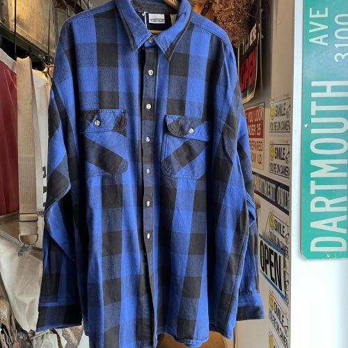 90s FIELD&STREAM ブロックチェック柄 長袖 ネルシャツ 3XL-T 青黒系 バッファローチェック ビッグサイズ : 札幌の古着屋  BRIDGE|ブリッジ のブログ