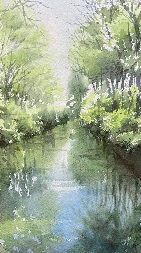 ランスの水辺 - 赤坂孝史の水彩画　AKASAKA TAKASHI watercolor