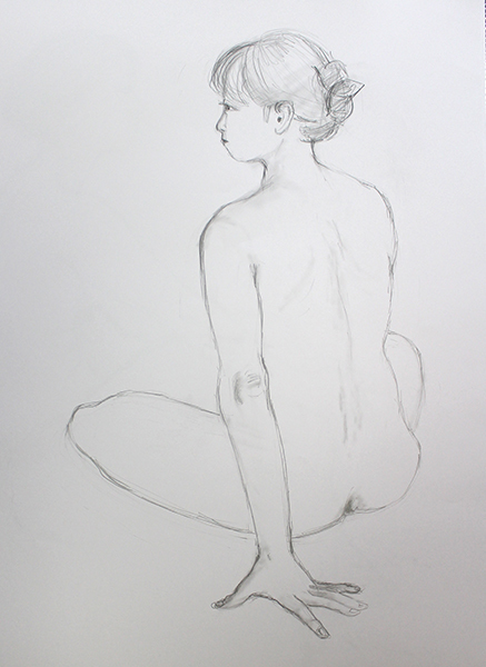 裸婦素描 nude sketch　大きさB2 _b0021594_01454549.jpg