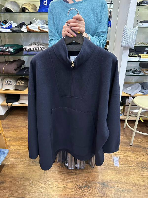 【cafune】 カフネ　Zip up poncho pullover