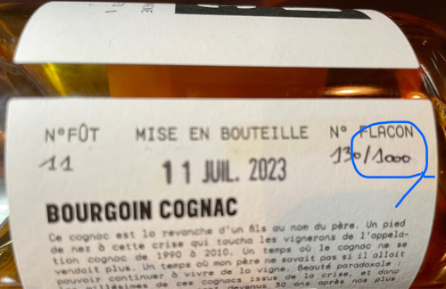 【新発売】BOURGOIN COGNAC Millésime 2005 pour BAR DORAS_d0011635_04571231.jpg