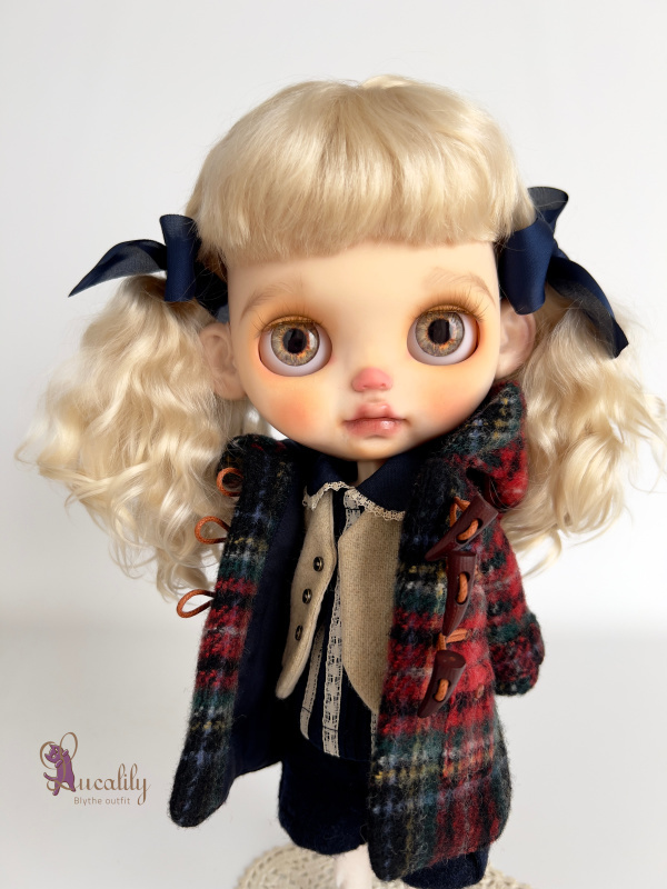 ＊Lucalily ＊ Dolls clothes ＊ Check pattern duffle coat set ＊_d0217189_19592930.jpg