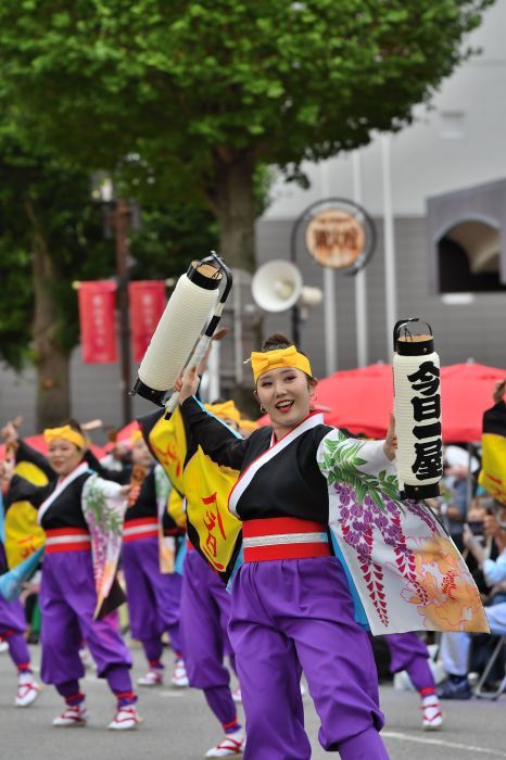 富山のよさこい祭り2023-41 　よさこい鳴門連今日一屋　パレード演舞_f0374895_23385078.jpg