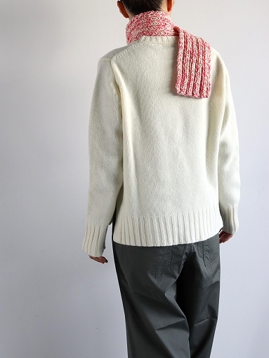 eleven 2nd Wool Cashmere Mini Rib Muffler - Hand Knitted : 『Bumpkins  putting on airs』