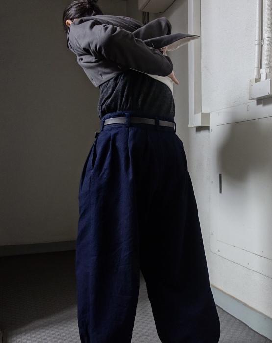 4月の製作予定 / anotherline indigo pleats widepants_e0130546_13132252.jpg