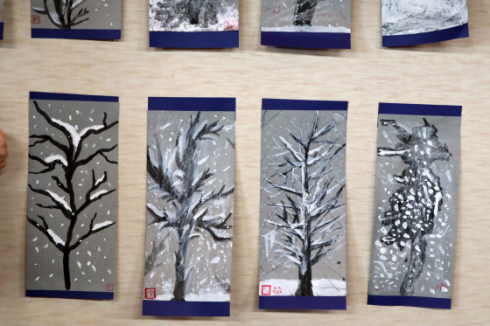 やと子ども美術教室　～ 雪化粧する樹木 ～_e0222340_14465854.jpg