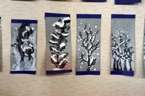 やと子ども美術教室　～ 雪化粧する樹木 ～_e0222340_14470731.jpg