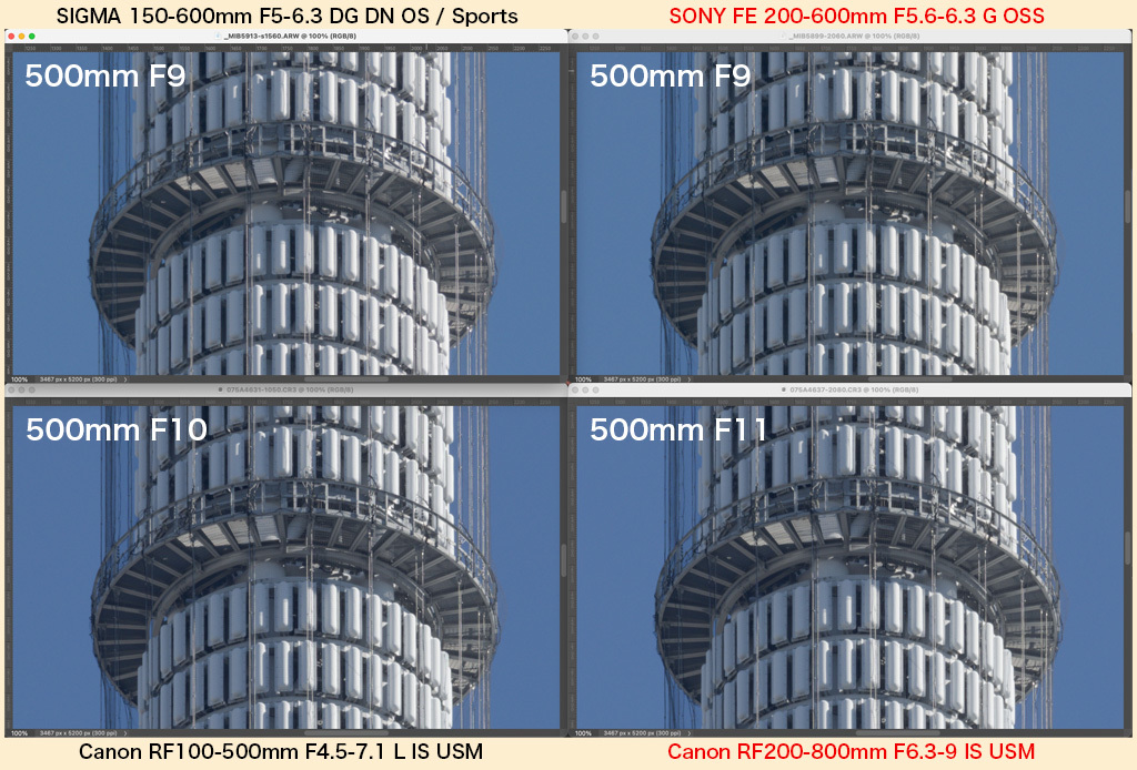 RF200-800mm F6.3-9 IS USMとFE 200-600mm F5.6-6.3 G OSS、他望遠レンズを検証して見た！_f0274403_13191881.jpg