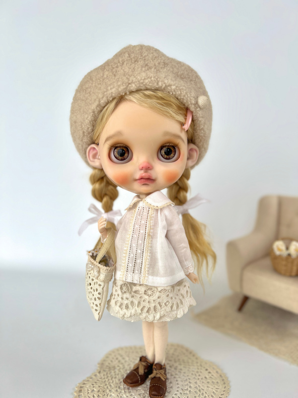 ＊Lucalily ＊ Dolls clothes ＊Patchwork blouson set ＊_d0217189_14121831.jpg