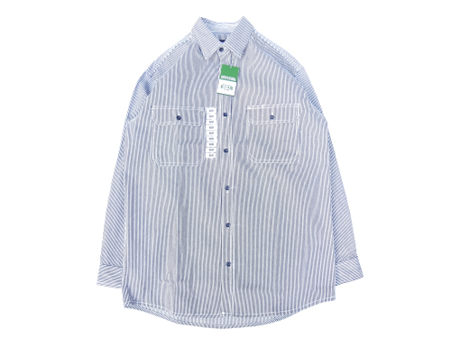 KEY (キー) Long Sleeve Button Front Logger Shirt ヒッコリーストライプ_c0319603_20050283.jpg