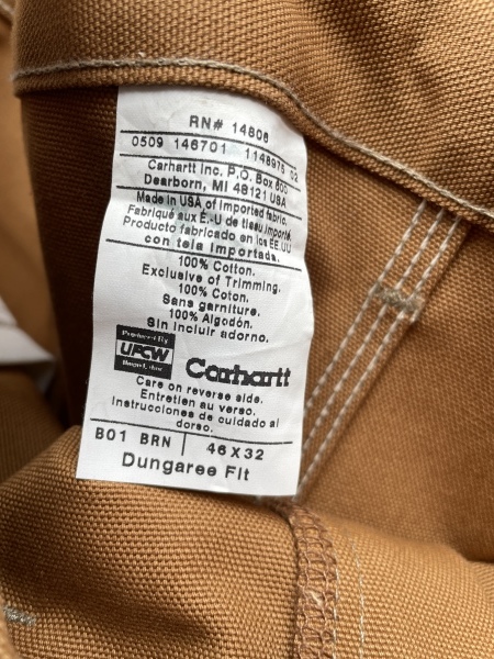 90s USA製 carhartt デトロイト ジャケット フェード ブラック L程度 黒・新品 USA製 carhartt カーハート B01  ダック ダブルニー ペインターパンツ 茶系 : 札幌の古着屋 BRIDGE|ブリッジ のブログ