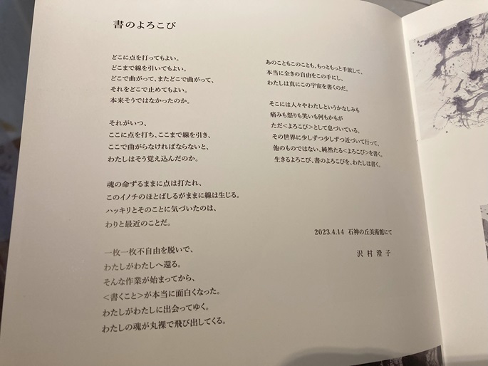 3/16(土) 沢村澄子展「宙と書と」 3/17(日)「沢村澄子書展 この世の星」へ_e0108765_09324105.jpg