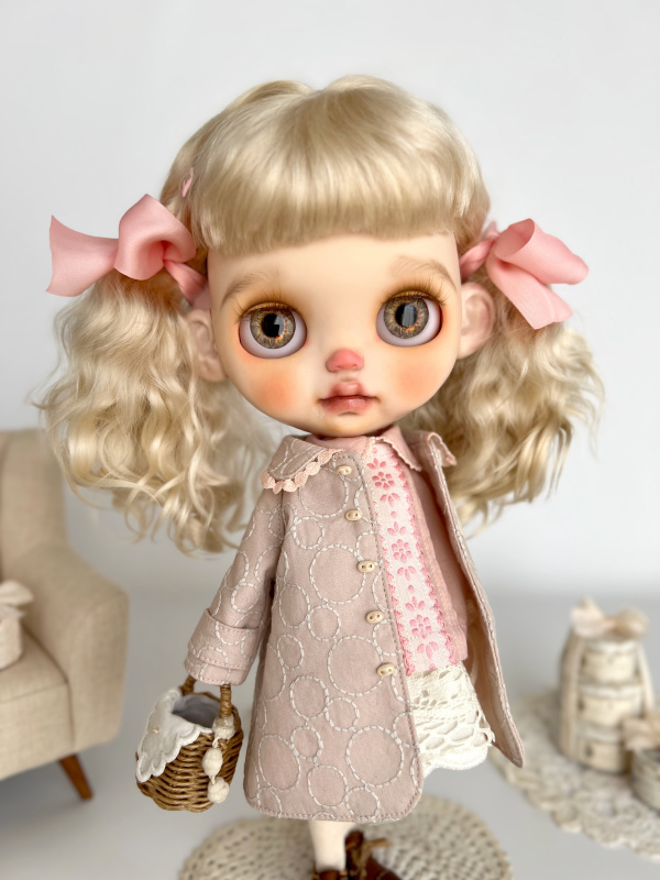 ＊ Lucalily ＊ dolls clothes ＊ Pink spring coat set ＊_d0217189_19344357.jpg
