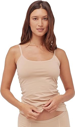 Pact Women's Organic Cotton Camisole Tank Top with Built-in Shelf