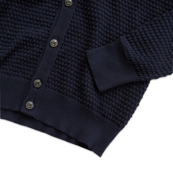 GRP ”スポットニット”強撚コットンカーディガン Spotknit Cardigan Classic TEC 2/14 ネイビーブルー・ハバナ_c0118375_11213469.jpeg