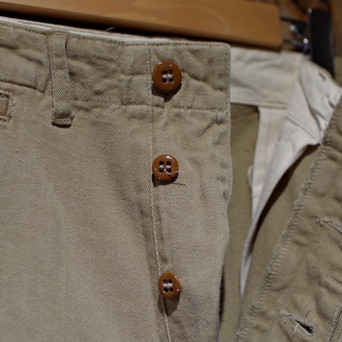 1950s US ARMY Cotton Khaki Trousers W36 / レア生地？ 45カーキ 米軍 ミリタリー チノパン 古着 :  biscco 